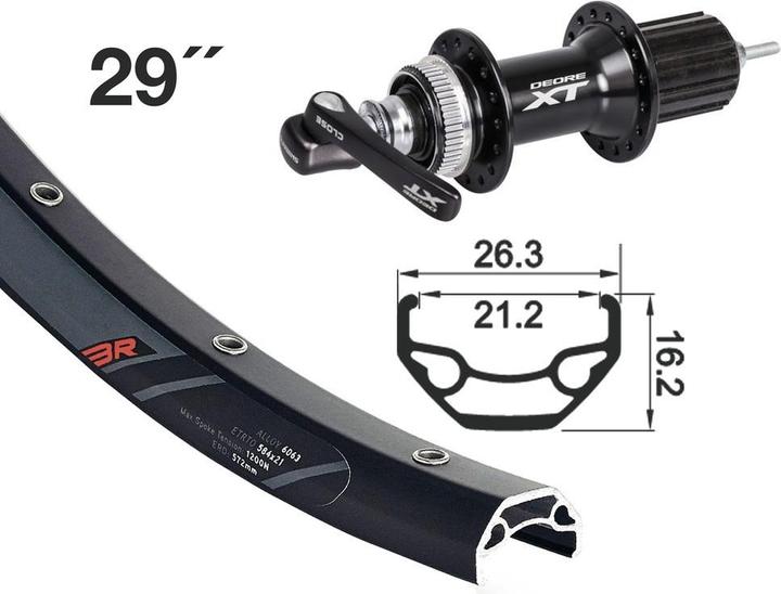 Image du produit Winora XT-FHM 8000 32L QR (Roue arrière, 29")
