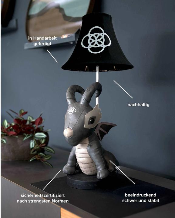 Actual product image Happy Lamps Black Dragon the dragon, LED table lamp, handmade (450 lm)