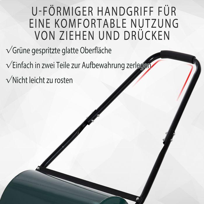 Actual product image Swisshandel24 Lawn roller with U-handle Garden roller Garden roller 30 cm diameter 30 L water/sand filling 41 cm