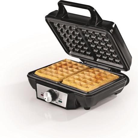 Actual product image Gourmetmaxx Waffeleisen Schwarz/Silber, Leistung: 1000 W, Anzahl pro