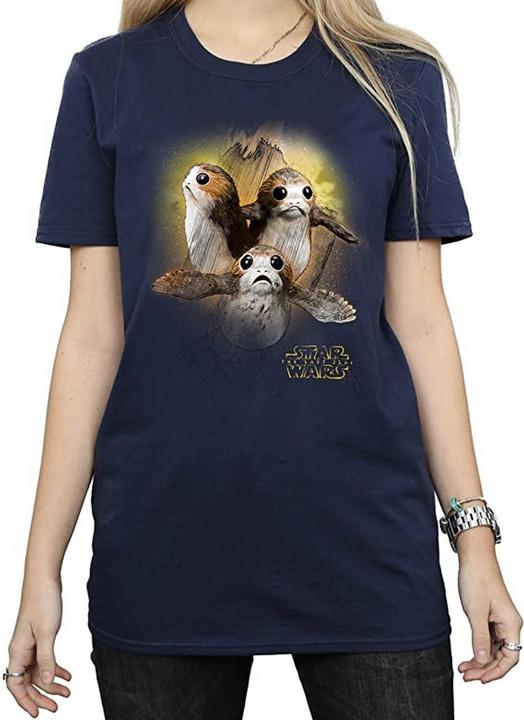 Star Wars Womens/Ladies Porg Brushed Cotton Boyfriend T-Shirt