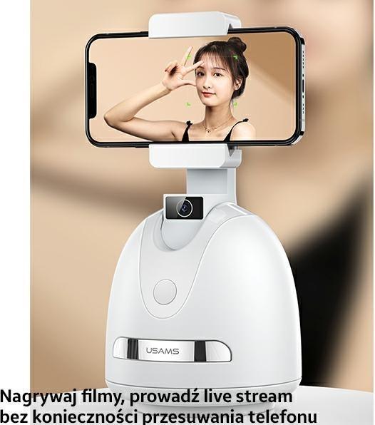 Image du produit Usams Support de suivi de visage intelligent - Blanc