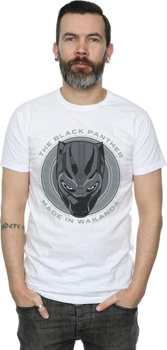 Actual product image Black Mens Made in Wakanda Cotton T-Shirt (L)
