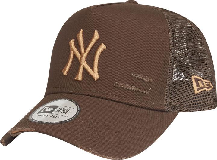 New Era Mesh Trucker Cap DISTRESSED New York Yankees walnut