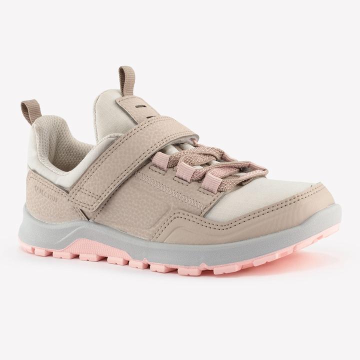 Produktbild Quechua Wanderschuhe Kinder Gr. 28–34 niedrig Klettverschluss Wandern - NH500 beige/rosa (32)