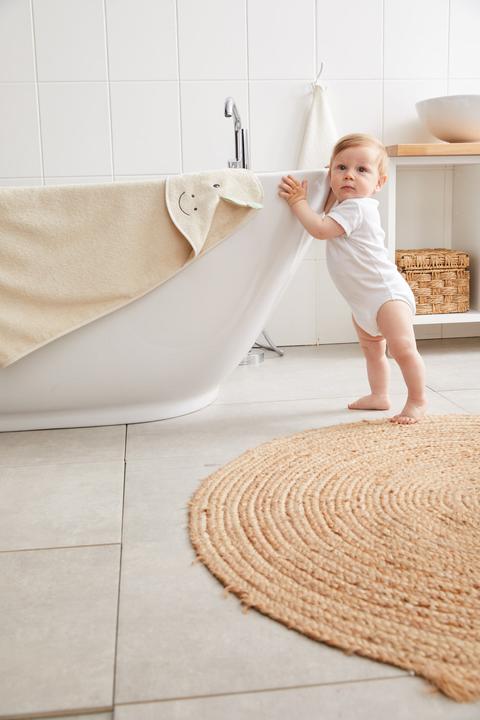 Actual product image Sterntaler Dino Rexi baby hooded towel 100 x 100 cm