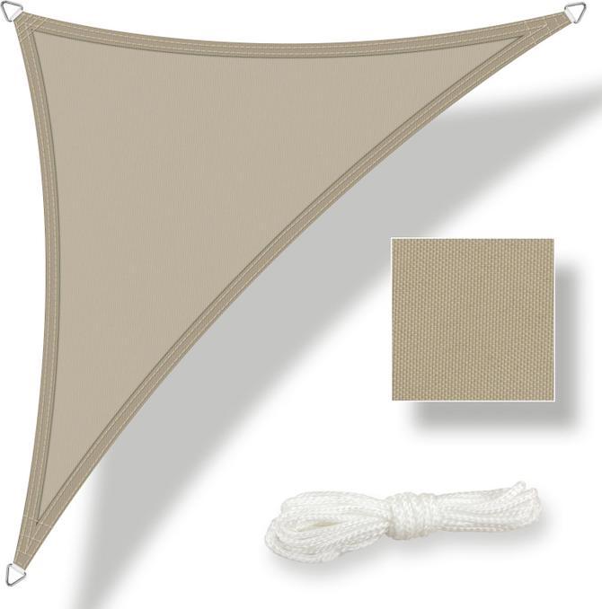 Produktbild Swisshandel24 Sonnensegel wasserdicht 3x3x4.2m, Dreieck mit rechtem Winkel, taupe (3 x 3 x 4.2 m)