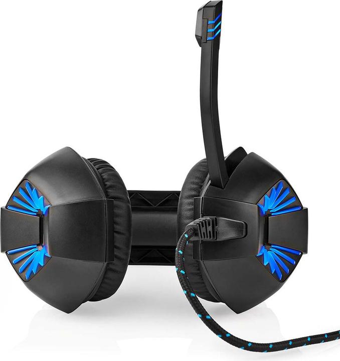 Produktbild Nedis Gaming Headset | Über Ohr | Stereo | USB Type-A / 2x 3.5 mm | Klappbarer Mikrofon | 2.20 m | L (Kabelgebunden)