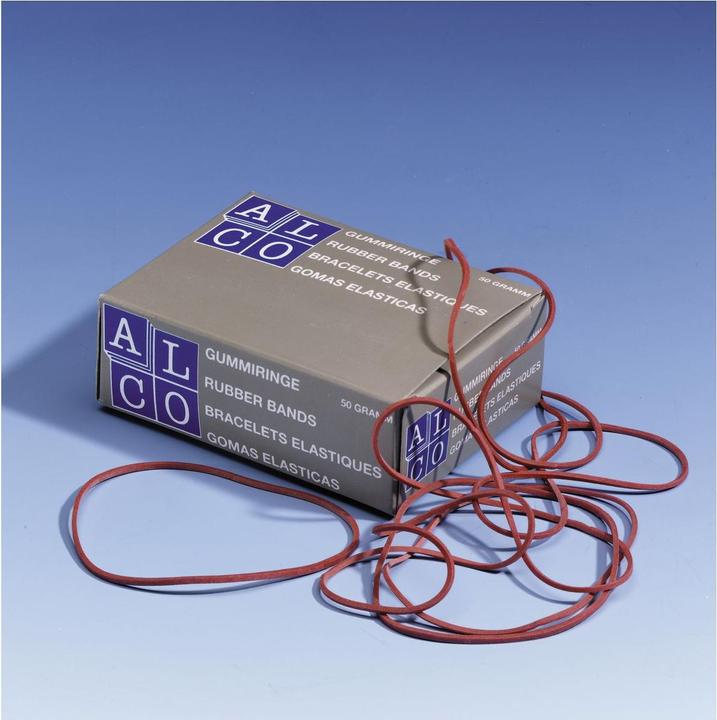 Actual product image Alco Rubber bands, natural rubber, red, various sizes (1 pcs.)