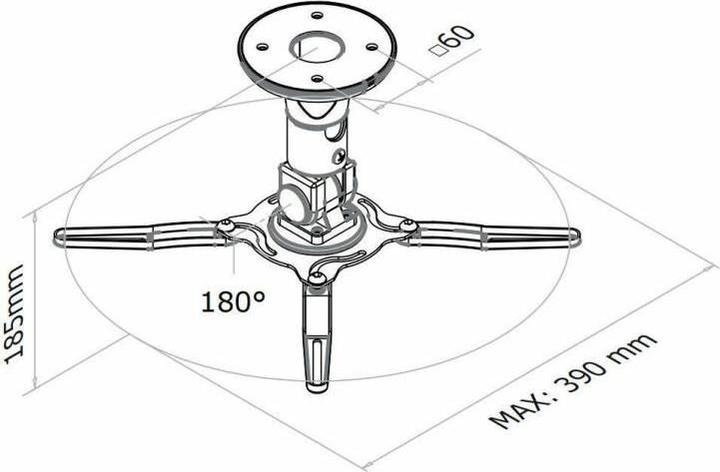 Actual product image Neomounts Ceiling mount projector C-50 (Ceiling)
