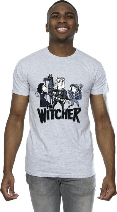 Immagine prodotto Netflix The Witcher Team Illustrated Maglietta Uomo (S)