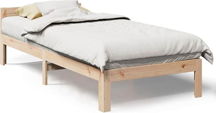 Actual product image VidaXL Solid wood bed without mattress 90x200 pine wood bed frame (90 x 200 cm)