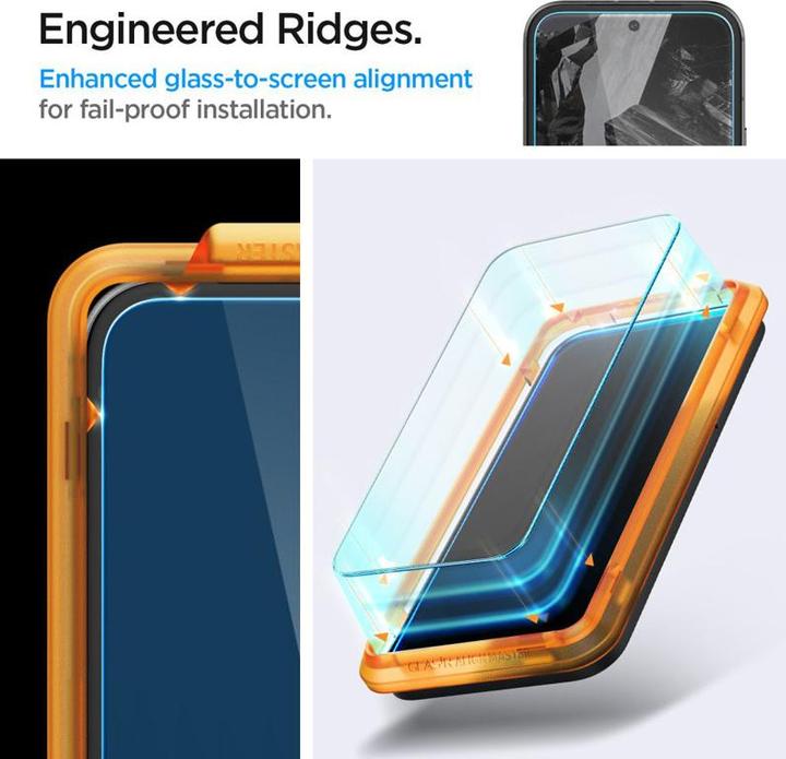 Actual product image Spigen GLAS.tR Align Master Google Pixel 8a Glass Screen Protector 2PCS (2 Piece, Google Pixel 8a)