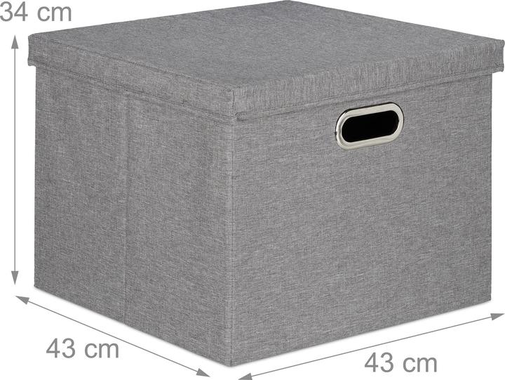 Immagine prodotto Relaxdays Scatola di immagazzinaggio (43 x 43 x 34 cm, 51 l)