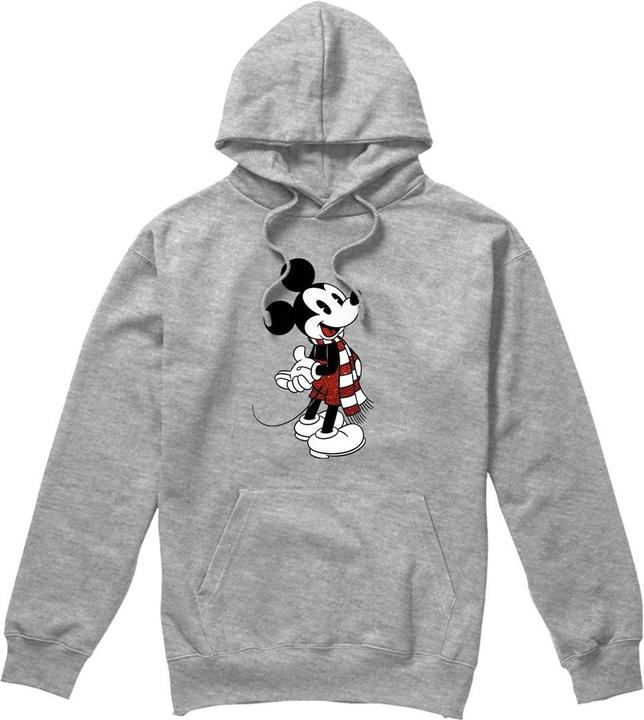 Actual product image Disney Mens Mickey Mouse Scarf Christmas Hoodie (S)