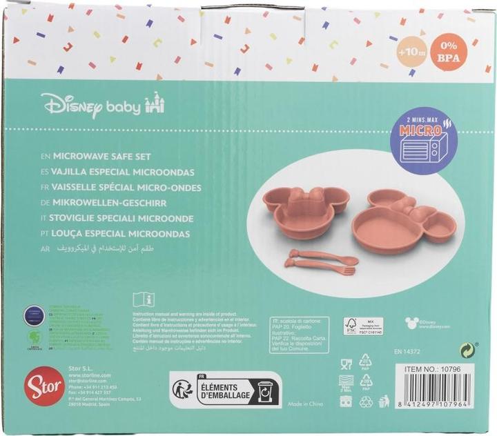 Immagine prodotto Stor Disney Baby - Minnie Mouse - Set di stoviglie da 4 pezzi per bambini in confezione regalo
