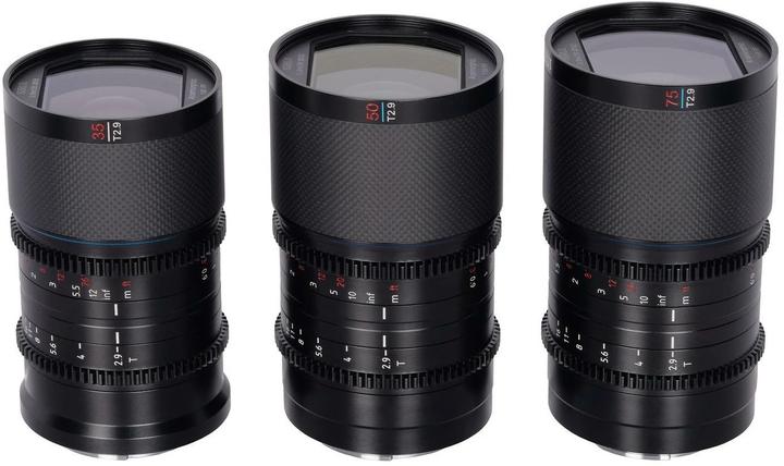 Actual product image Sirui Sniper Set 23mm, 33mm & 56mm F1.2 APSC Auto-Focus Lens Kit (E Mount, Black, Carbon Fibre) (Sony E, APS-C / DX)