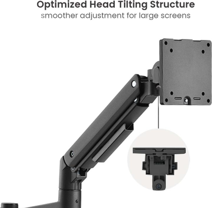 Immagine prodotto Wiltec Supporto per monitor da tavolo fino a 20 kg Supporto per monitor VESA piatto e curvo