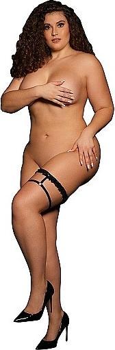 Image du produit Le Désir Celeste - Elastic Lace Garter with Sliders and Golden Details - OSX (Taille unique)