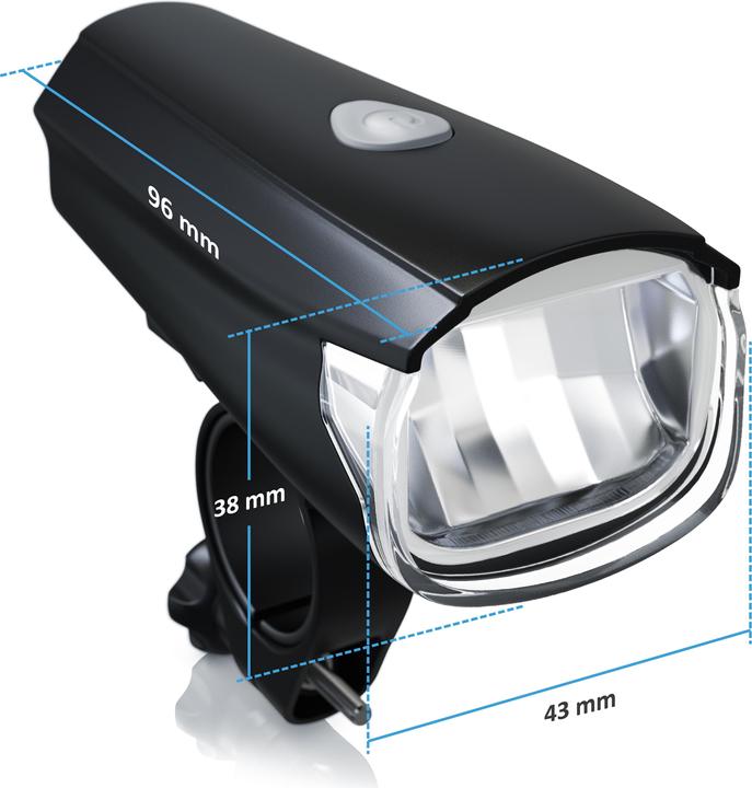 Actual product image Aplic LED bike lighting bike light set, StVZO approved - bicycle lamp bike light bicycle lamp set (30 lm)