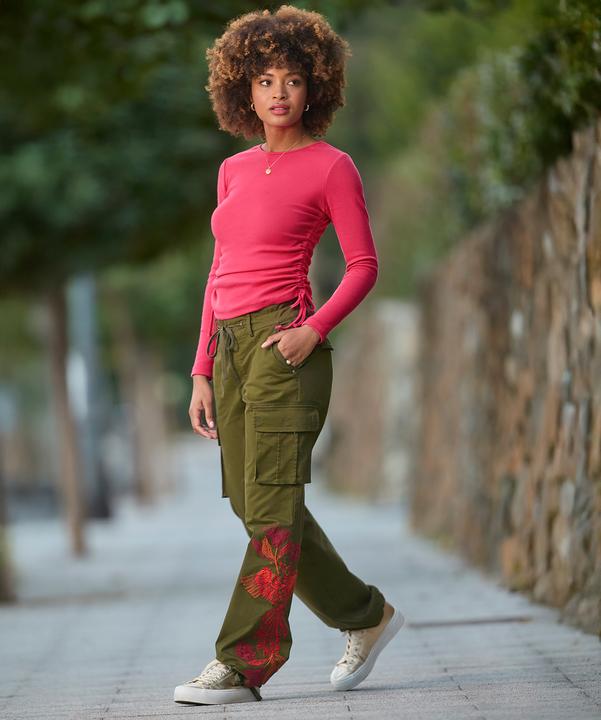 Actual product image Joe Browns Floral Straight Leg Cargo Pants (40)