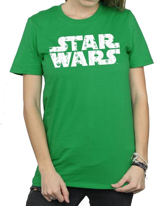 Immagine prodotto Star Wars Christmas Logo Maglietta Ampia Donna (S)