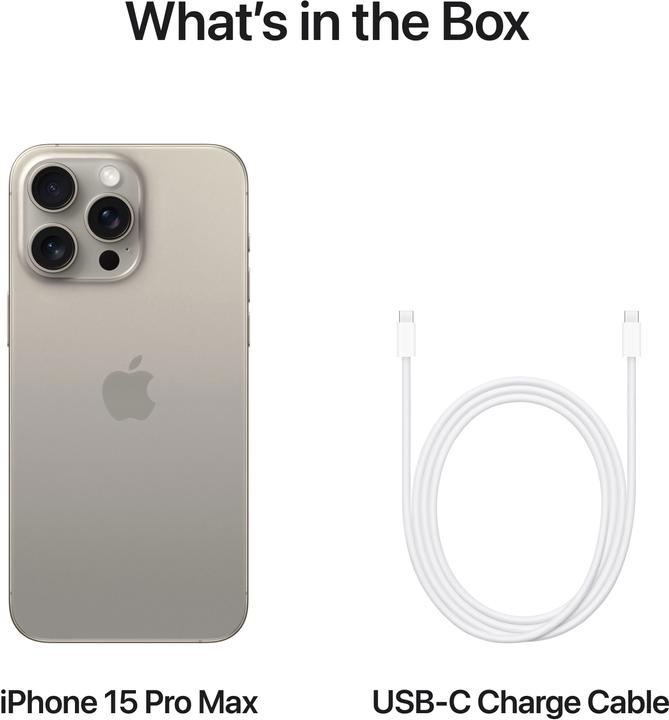 Produktbild Apple iPhone 15 Pro Max (1000 GB, Natural Titanium, 6.70", SIM + eSIM, 48 Mpx, 5G)
