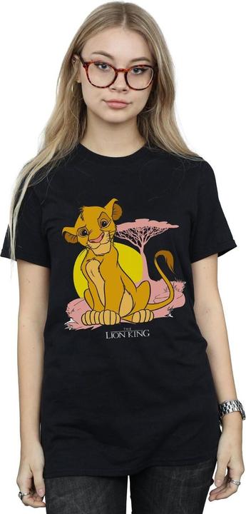 Actual product image Disney Womens/Ladies The Lion King Simba Pastel Cotton Boyfriend T-Shirt (XXL)