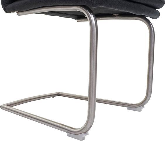 Immagine prodotto Swisshandel24 2x Sedia da pranzo HWC-H70, Sedia da cucina Poltrona a sbalzo Sedia, Tessuto/Tessile Acciaio inox