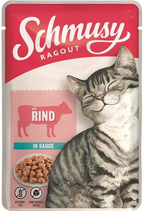 Immagine prodotto Schmusy Cibo umido Salsa di manzo al ragù, 22 x 100 g (Adulto, 1 pz., 2520 g)