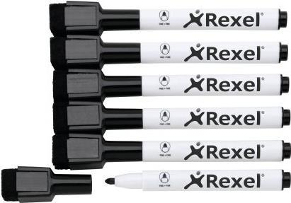 Image du produit Rexel Whiteboard-Marker (Noir, 2 mm, 6 x)