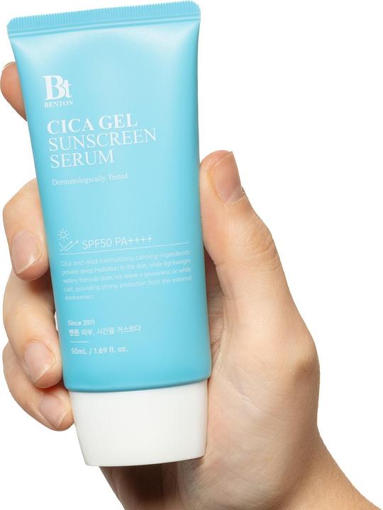 Actual product image Benton Cica gel sunscreen serum (Suntan cream, SPF 50, 50 ml)