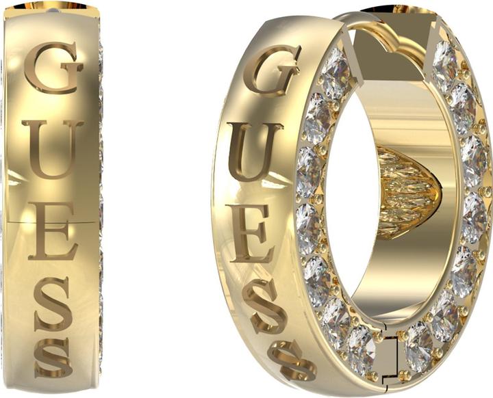 Guess Moda cerchi placcati oro con cristalli Circle Lights JUBE03160JWYGT/U (Taglia unica)