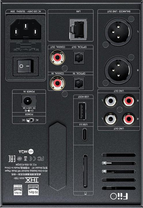 Actual product image FiiO R7 (USB-DAC, Display, Microphones, gain switch, Bluetooth, Wi-Fi)