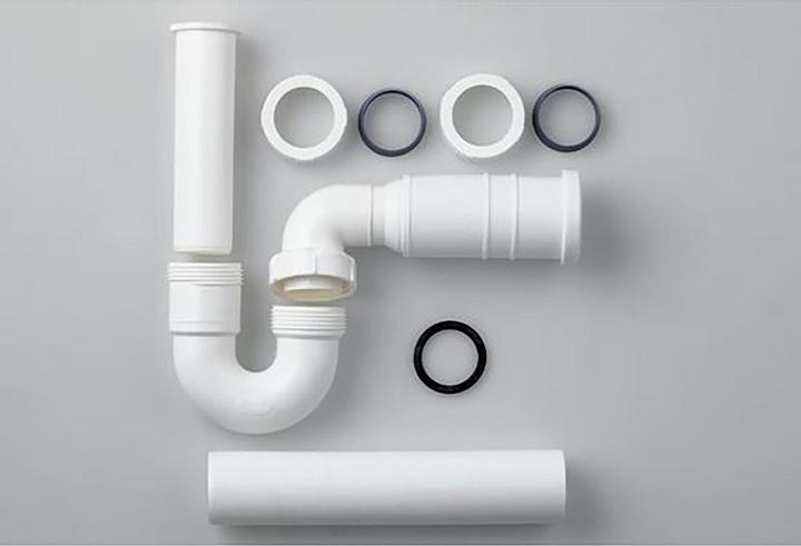 Laufen Siphon, DN40, mit flexibler Ablaufverbindung, für Stand-Bidet, Kunststoff, H8949750000001 (Siphon-Montagematerial)