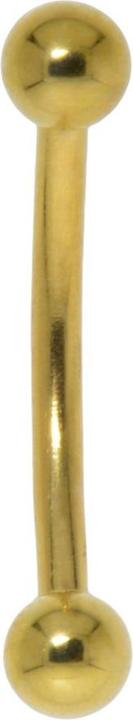 Bijouteria Augenbrauenpiercing (Chirurgenstahl 316L, Gold-Beschichtung (vergoldet))