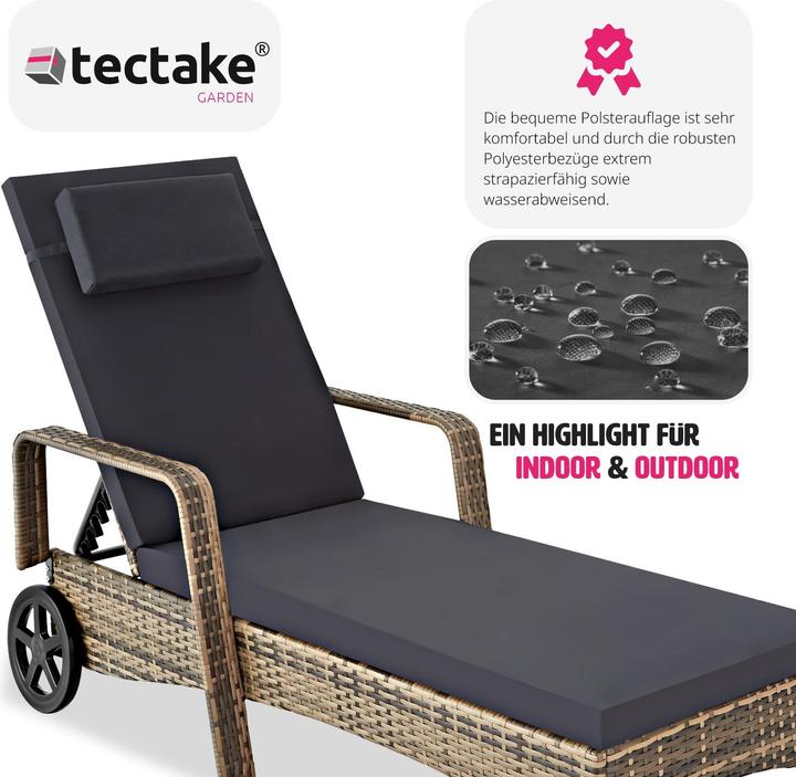 Actual product image tectake Sonnenliege (200 cm)