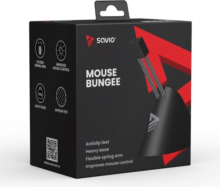 Image du produit Savio Mouse Bungee Support de câble de souris Bras flexible stable et antidérapant MB-01