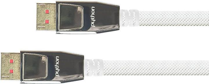 Actual product image Python PYT M0259 DisplayPort Cable DP 1.4 8Ka60 Hz active white 10 m (10 m, DisplayPort)