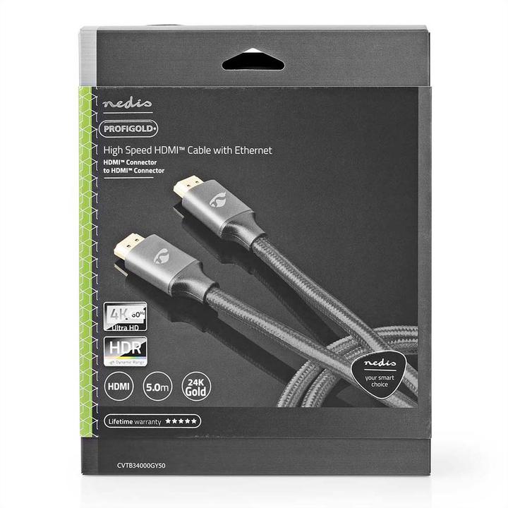 Produktbild Nedis High Speed??HDMI Kabel mit Ethernet| HDMI Stecker|| 4Ka60Hz| - Kabel - Digital/D (5 m, HDMI)