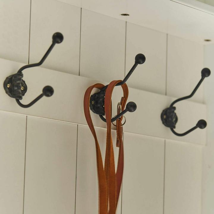 Actual product image Loberon Coat rack Colchester antique white/brown
