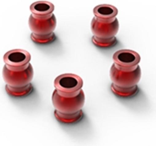 Actual product image Gmade Aluminum rod end ball 5.8x7.3mm (Red) (5)