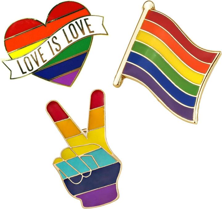 JTI 3x Broschen, Gleichheit - LGBTQ