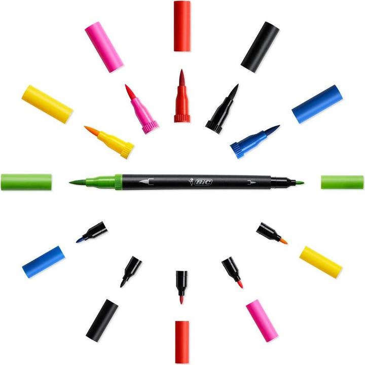 Actual product image Bic Fibre pencil Dual Tip (Multicoloured, 12 x)