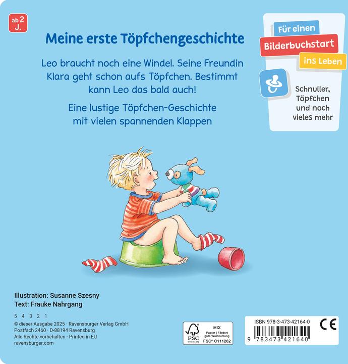 Immagine prodotto Ravensburger Andare nel vasino è facile: un libro di giochi con tanti risvolti (Tedesco)