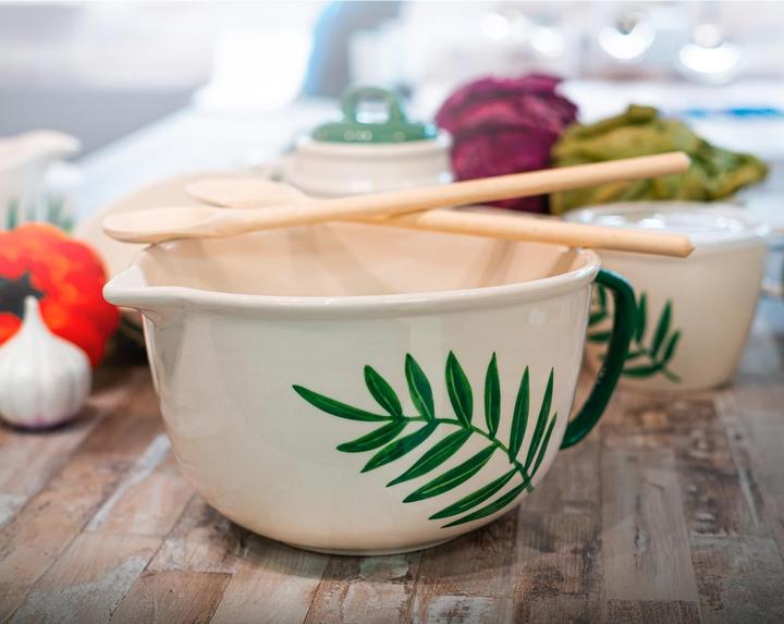Actual product image neuetischkultur Mixing bowl 27 litre olive branch (20.50 cm, 2.70 l, 1 x)