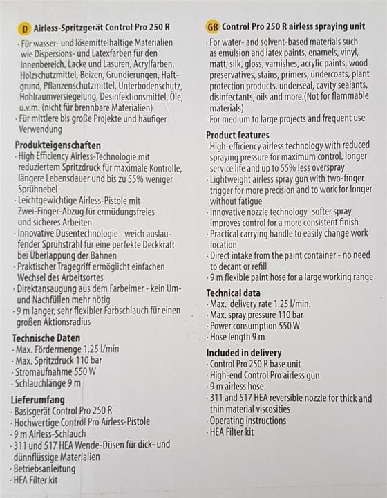 Productafbeelding Wagner Control Pro 250 R