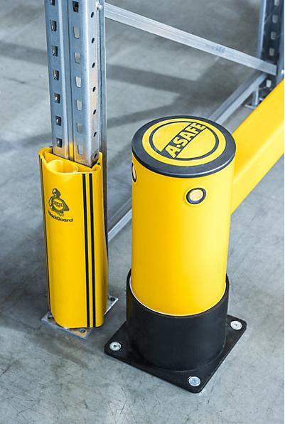 Actual product image A-Safe RackGuard shelving unit collision guard
