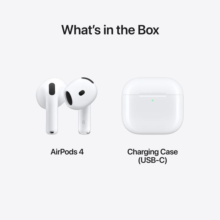 Produktbild Apple AirPods 4 (keine Geräuschunterdrückung, 5 h, Kabellos)