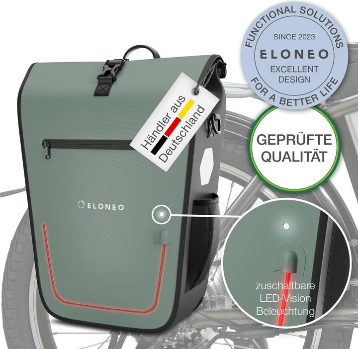 Produktbild Eloneo Fahrradtasche für Laptop (25 l, Gepäckträgertasche)